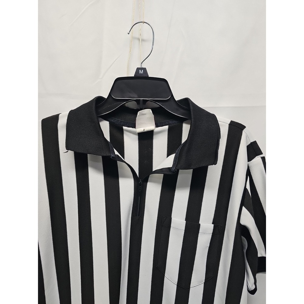 Rawlings Men Black Vtg Refere Official Jersey Shirt Basketball Football Hockey M - Picture 9 of 13